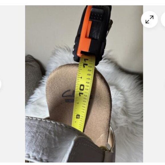 Clarks Sandals Womens 11 M Annadel Orchid Wedge Strappy Slingback White Leather - Picture 7 of 7